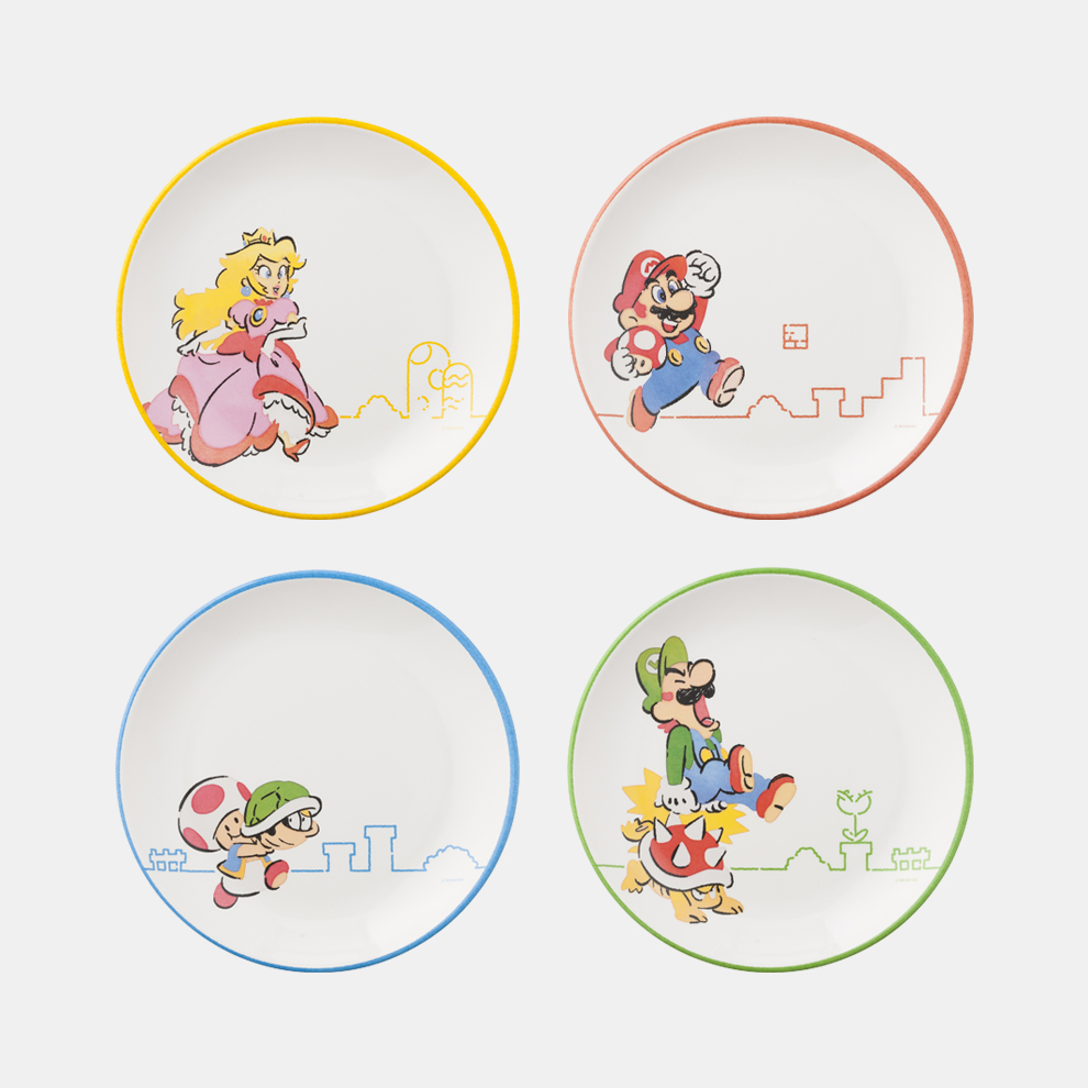 メラミンプレート 4個セット スーパーマリオファミリーライフ