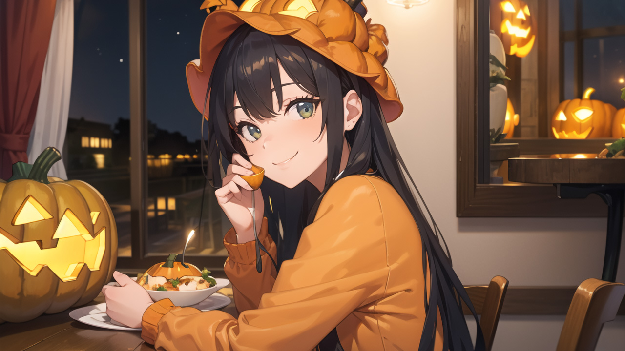Anime Girls: Puffy Pumpkin
