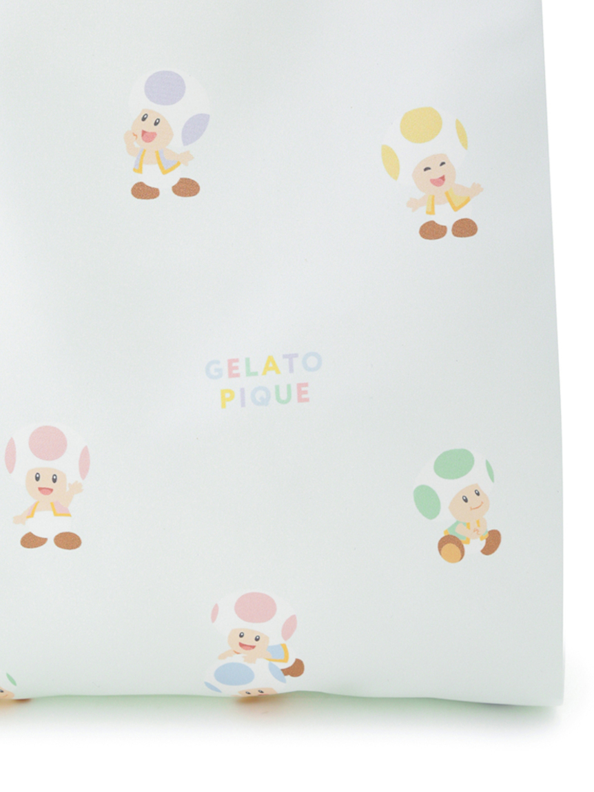 スーパーマリオ】キノピオ＆ヨッシー総柄コンビニエコバッグ BLU