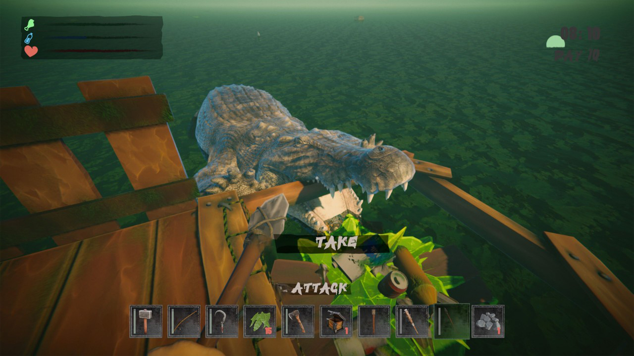 Survival Float Simulator - Crocodile Waters Craft, Raft, Build: Legendary Arms