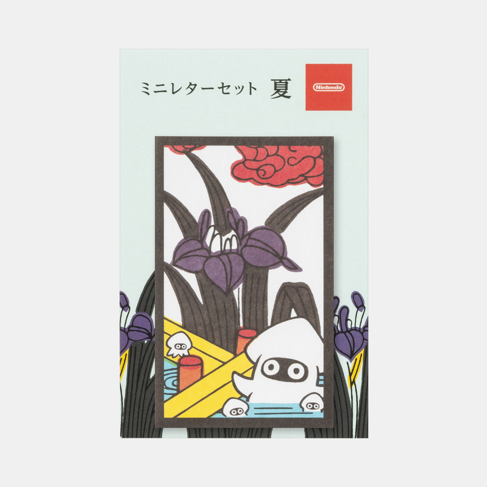 ミニレターセット 夏 マリオ花札・黒【Nintendo TOKYO取り扱い商品
